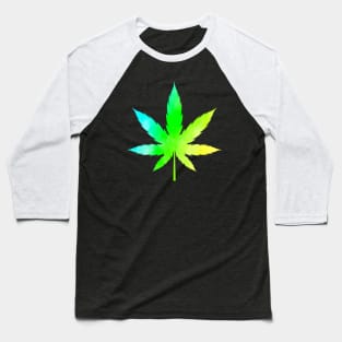 cayan yellow green watercolor weed leaf Baseball T-Shirt